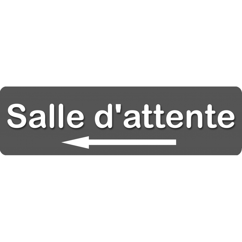 Salle d'attente direction gauche 3 (20x5.5cm) - Sticker/autocollant