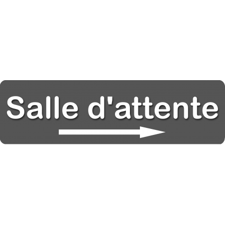 Salle d'attente direction droite C (20x5.5cm) - Sticker/autocollant