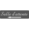 Salle d'attente direction gauche 2 (28x8cm) - Sticker/autocollant