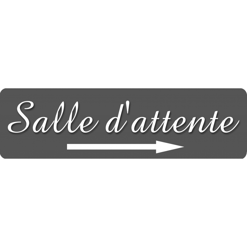 Salle d'attente direction droite 2 (28x8cm) - Sticker/autocollant