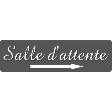 Salle d'attente direction droite B (28x8cm) - Sticker/autocollant