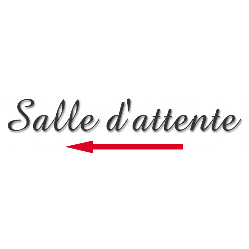 Salle d'attente direction gauche 1 (28x8cm) - Sticker/autocollant