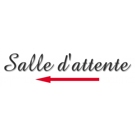 Salle d'attente direction gauche A (20x5.5cm) - Sticker/autocollant