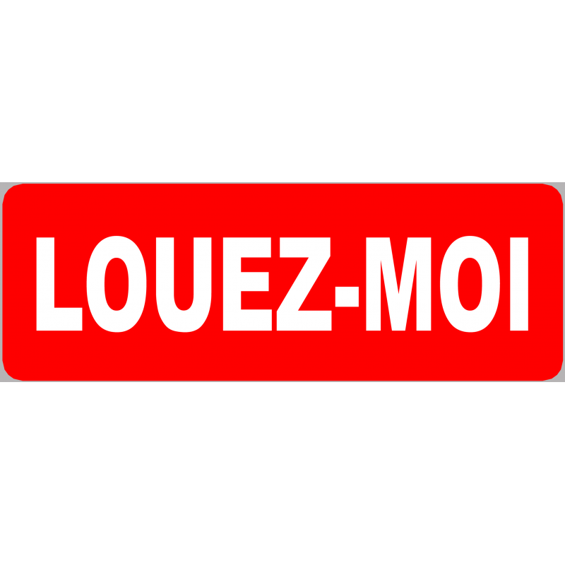 Louez-moi fond rouge (15x5cm) - Sticker/autocollant