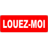 Louez-moi fond rouge (15x5cm) - Sticker/autocollant