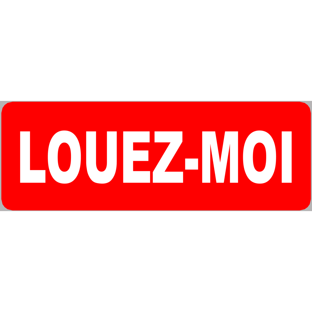 Louez-moi fond rouge (29.5x10.5cm) - Sticker/autocollant