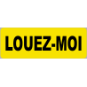 Louez-moi fond jaune (15x5cm) - Sticker/autocollant