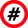 hashtag obligation (5x5cm) - Sticker/autocollant