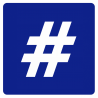 hashtag parking (10x10cm) - Sticker/autocollant