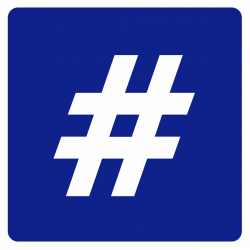 hashtag parking (20x20cm) - Sticker/autocollant