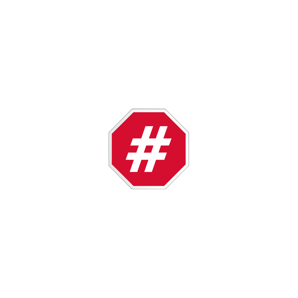 hashtag stop (5x5cm) - Sticker/autocollant