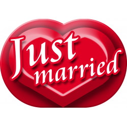 Just married (10x7cm) - Sticker/autocollant