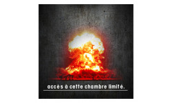 Accès chambre limite Nucléaire (15x15cm) - Sticker/autocollant