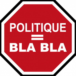 Politique égale BLA BLA (5x5cm) - Sticker/autocollant