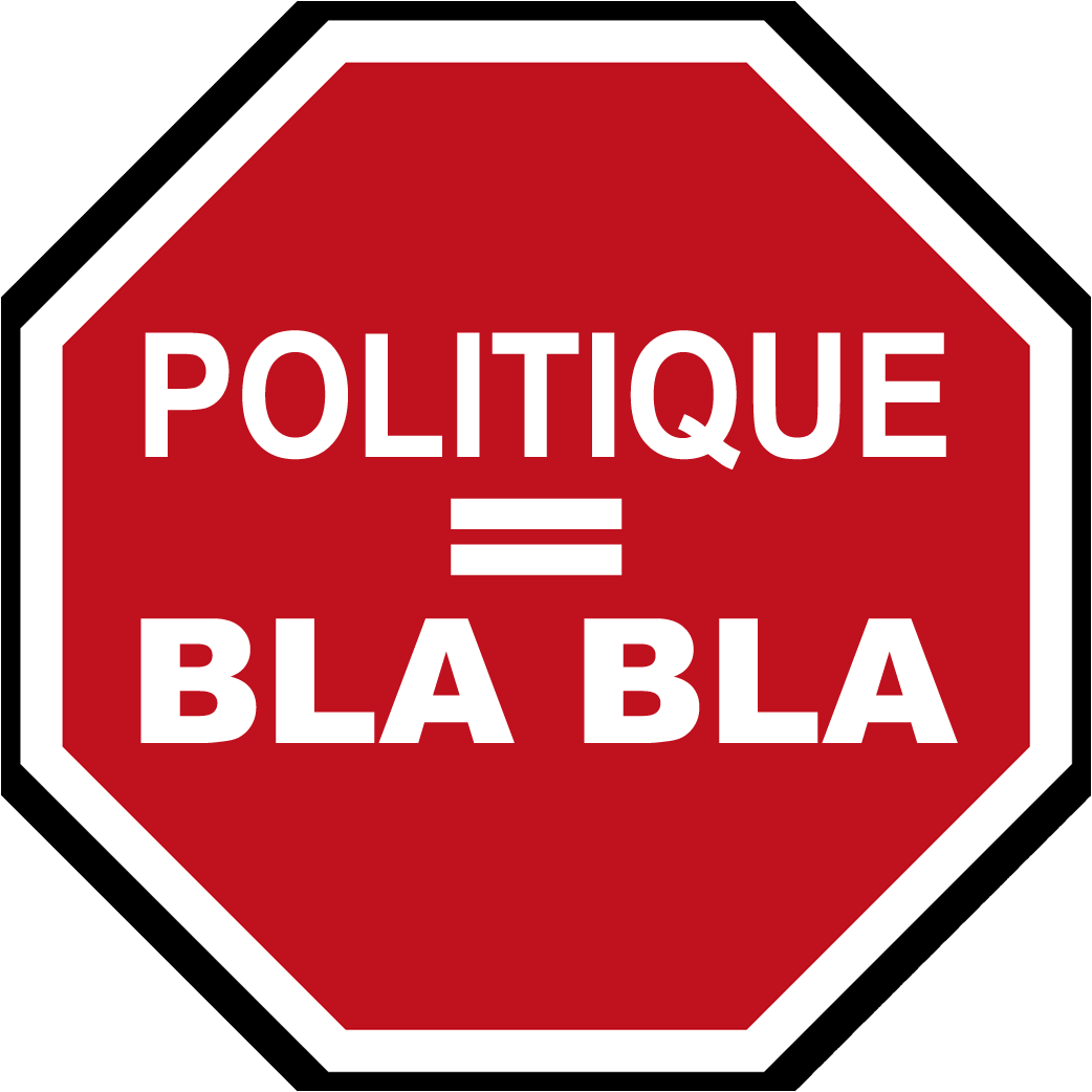 Politique égale BLA BLA (10x10cm) - Sticker/autocollant