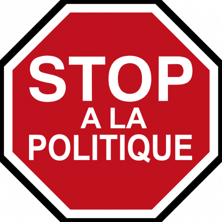 politique STOP (5x5cm) - Sticker/autocollant