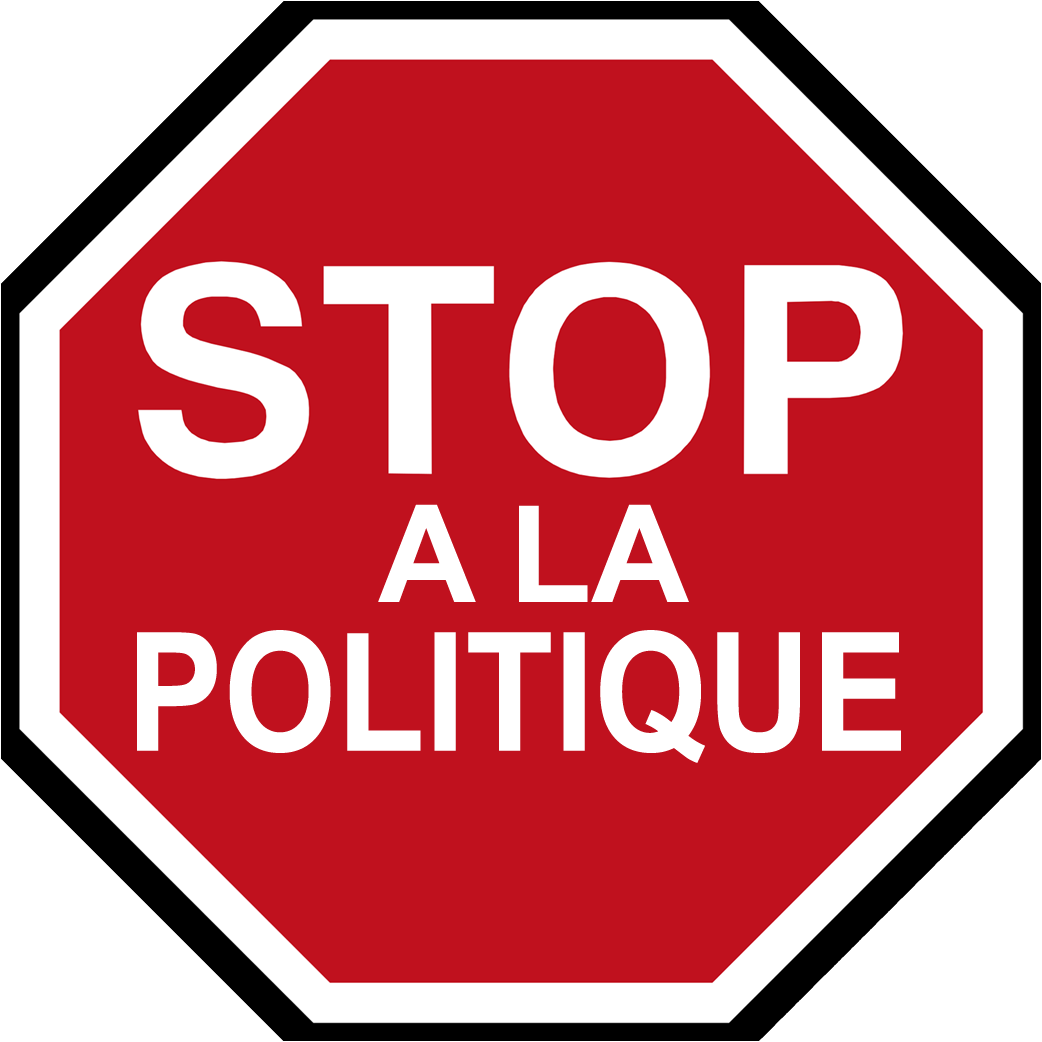 politique STOP (10x10cm) - Sticker/autocollant
