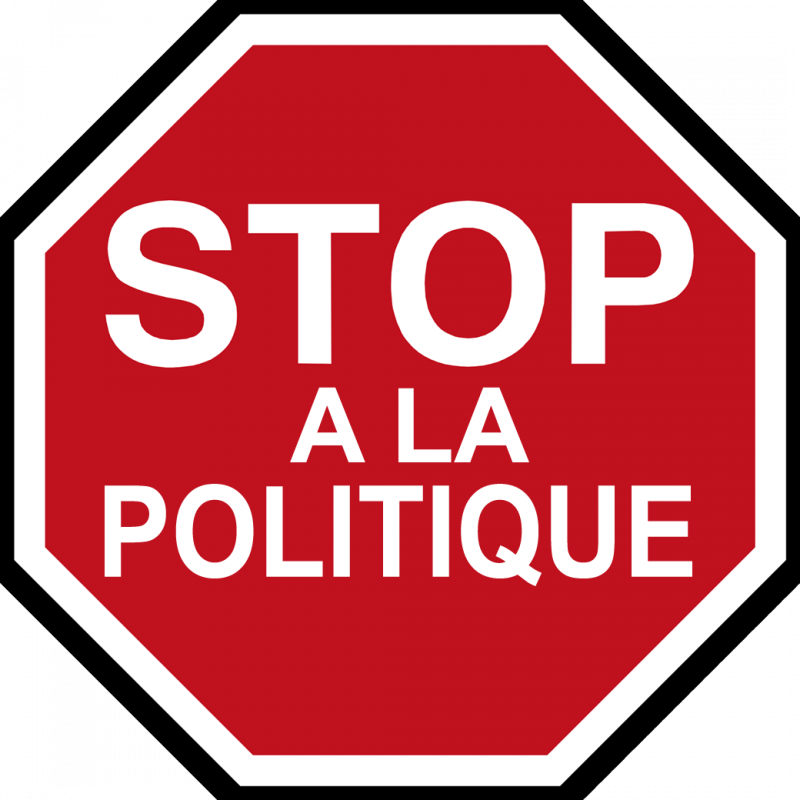 politique STOP (15x15cm) - Sticker/autocollant