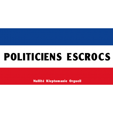 Politiciens escrocs (10x4cm) - Sticker/autocollant