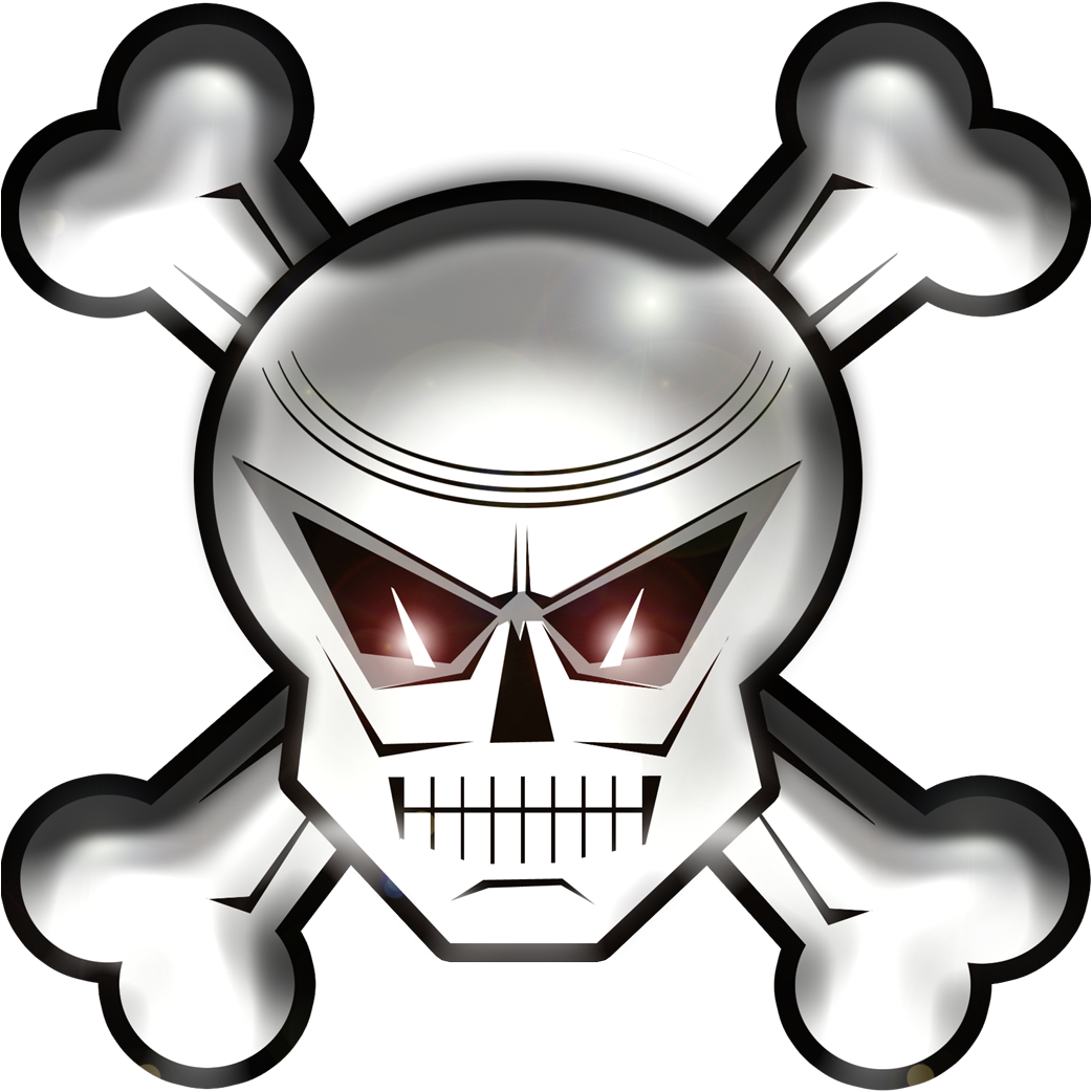 Tag tête de mort (20x20cm) - Sticker/autocollant