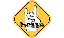 Hells (20x20cm) - Sticker/autocollant