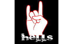 Hells main (5x5cm) - Sticker/autocollant