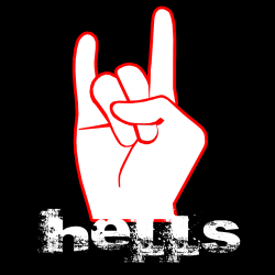 Hells main (10x10cm) - Sticker/autocollant