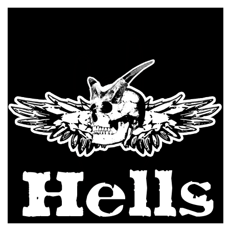 Tête Hells (5x5cm) - Sticker/autocollant