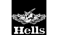 Tête Hells (10x10cm) - Sticker/autocollant