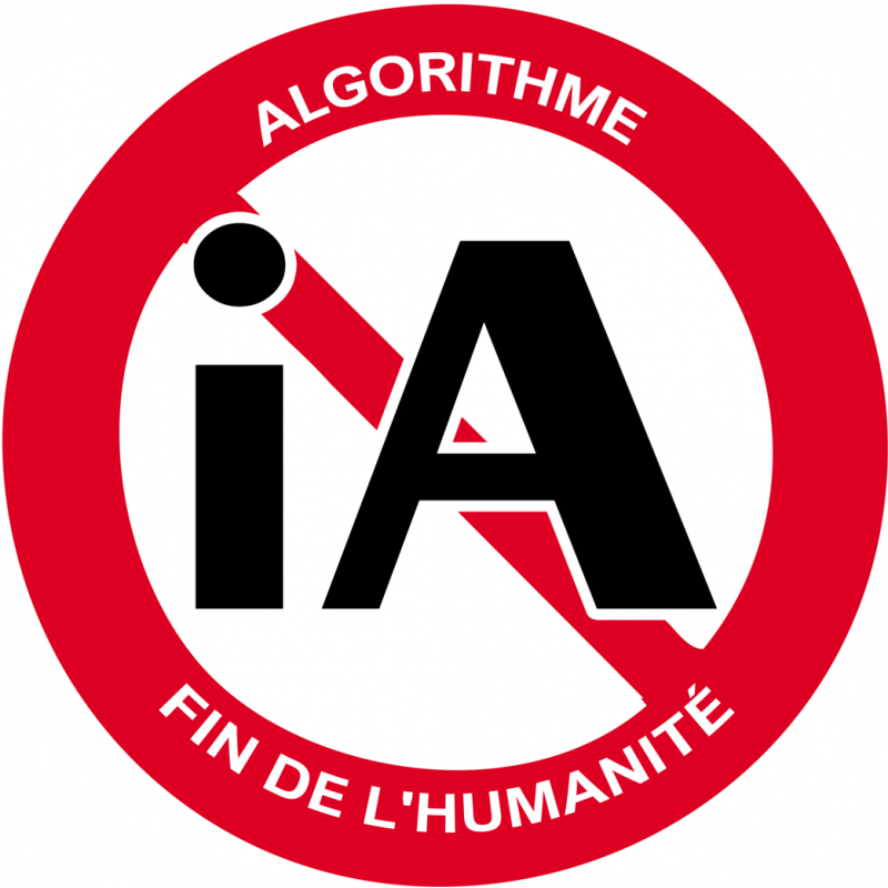 iA algorithme (5x5cm) - Sticker/autocollant