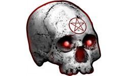 crâne étoile pentagramme - 20x20cm - Sticker/autocollant