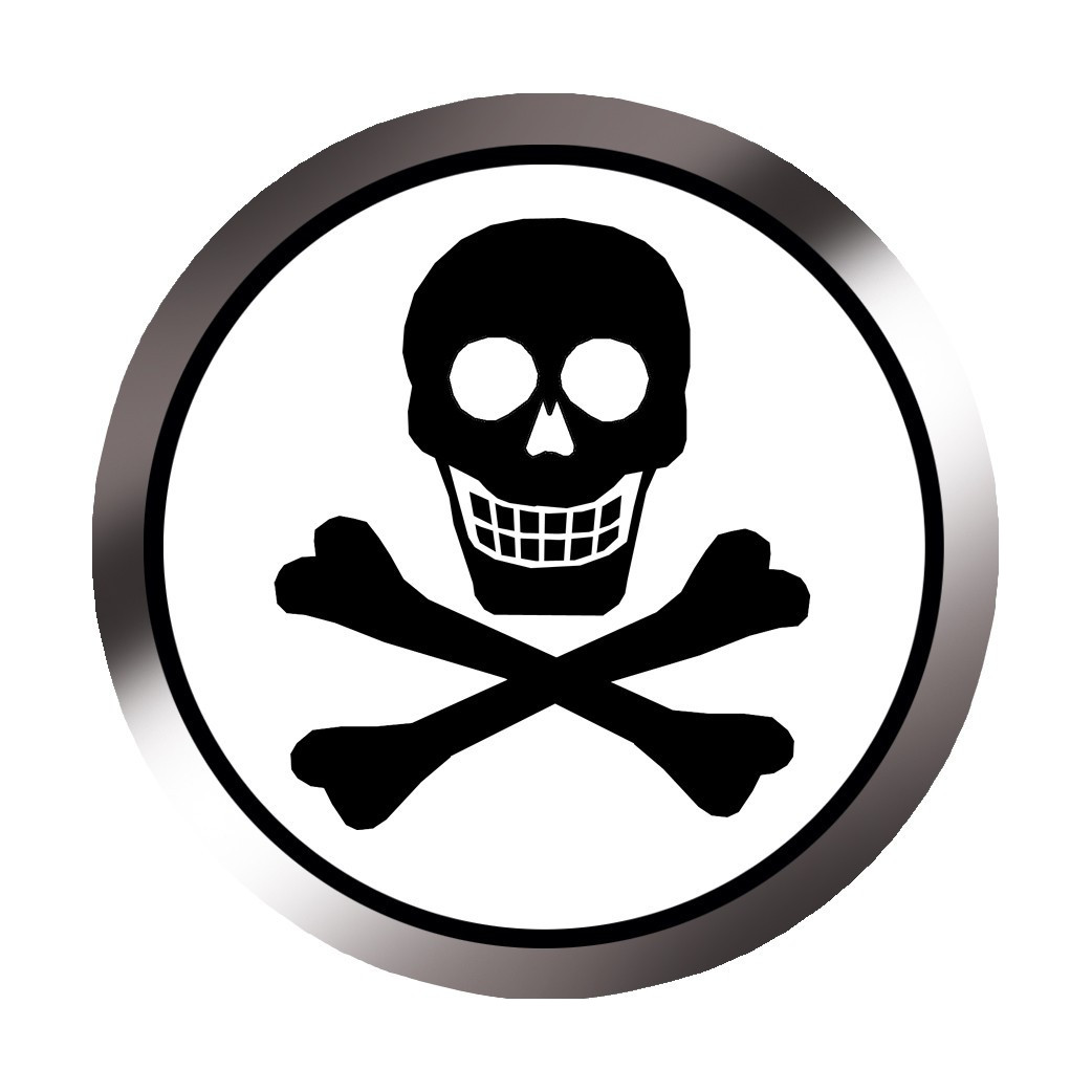 tête mort black (15x15cm) - Sticker/autocollant