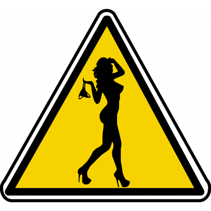 silhouette pin-up 4 (20x18.2cm) - Sticker/autocollant