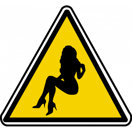 silhouette pin-up 22 (15x13.8cm) - Sticker/autocollant