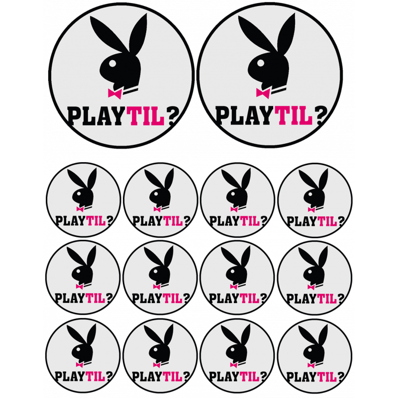 Playtil (2 fois 9cm - 12 fois 5cm) - Sticker/autocollant