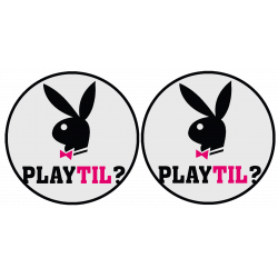 Playtil (2 fois 9cm) - Sticker/autocollant