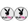 Playtil (2 fois 9cm) - Sticker/autocollant