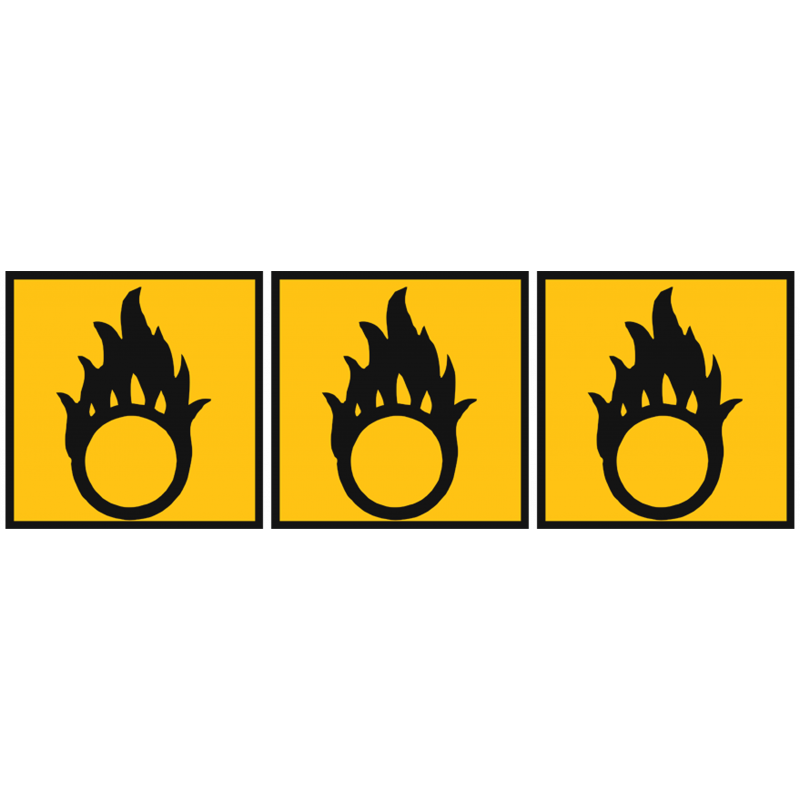 Comburant (3 fois 5x5cm) - Sticker/autocollant