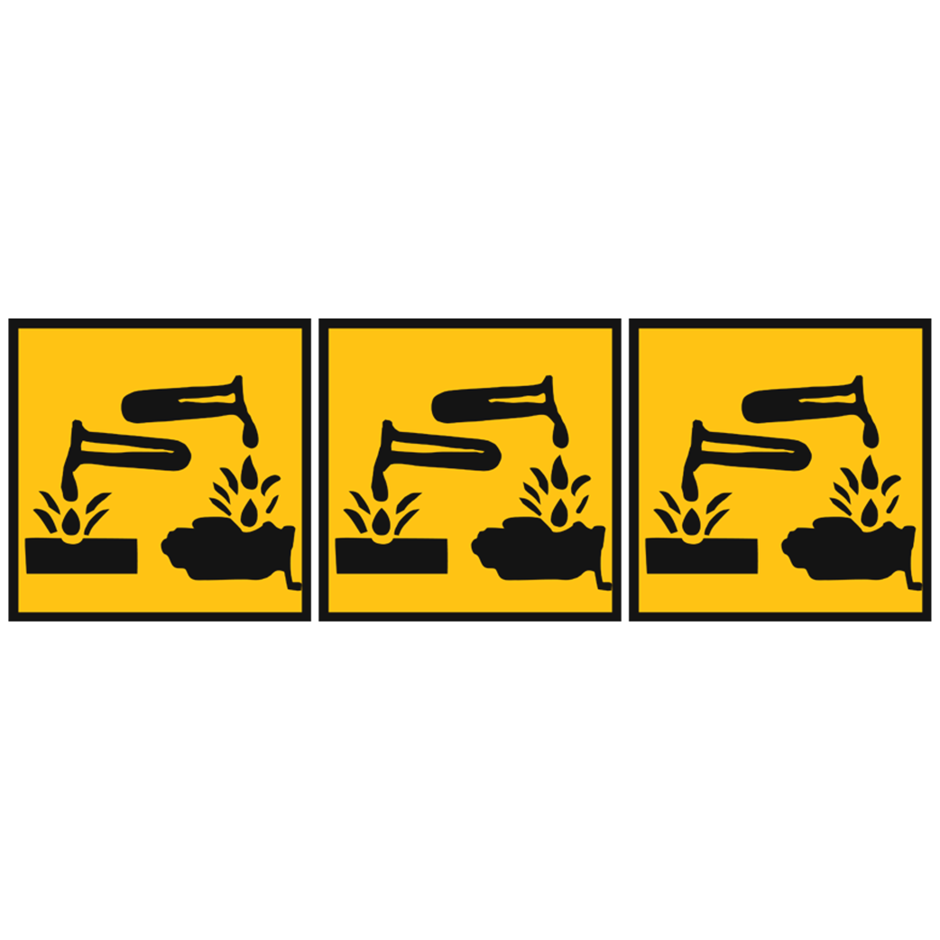 Corrosif carré (3 fois 5x5cm) - Sticker/autocollant