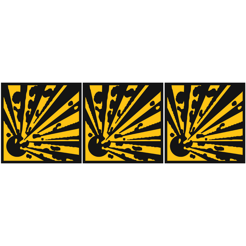 explosif (3stickers 10x10cm) - Sticker/autocollant