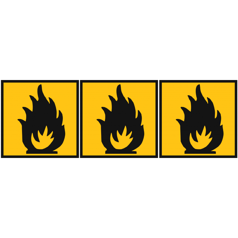 inflammable (3stickers 10x10cm) - Sticker/autocollant