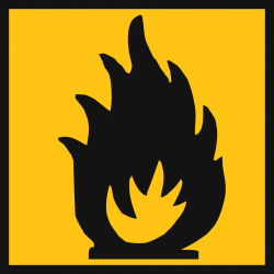 inflammable (20x20cm) - Sticker/autocollant