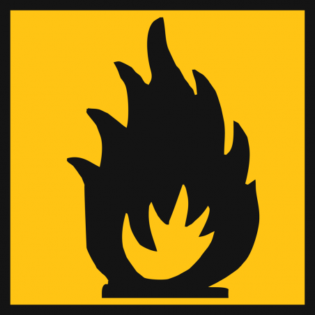 inflammable (15x15cm) - Sticker/autocollant