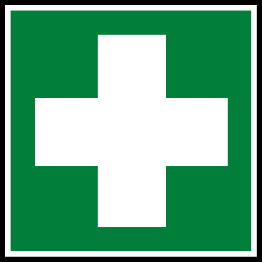 premiers secours (15x15cm) - Sticker/autocollant