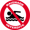 baignade interdite (20x20cm) - Sticker/autocollant