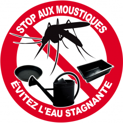 moustiques stop (15x15cm) - Sticker/autocollant