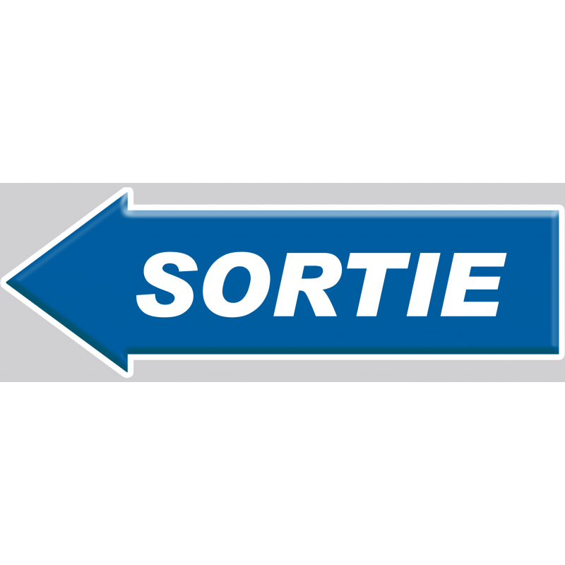 Sortie forme de flèche gauche (21x10cm) - Sticker / autocollant Sortie forme de flèche gauche (21x10cm) - Sticker / autocollant