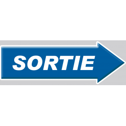 Sortie forme de flèche droite (21x7.2cm) - Sticker / autocollant