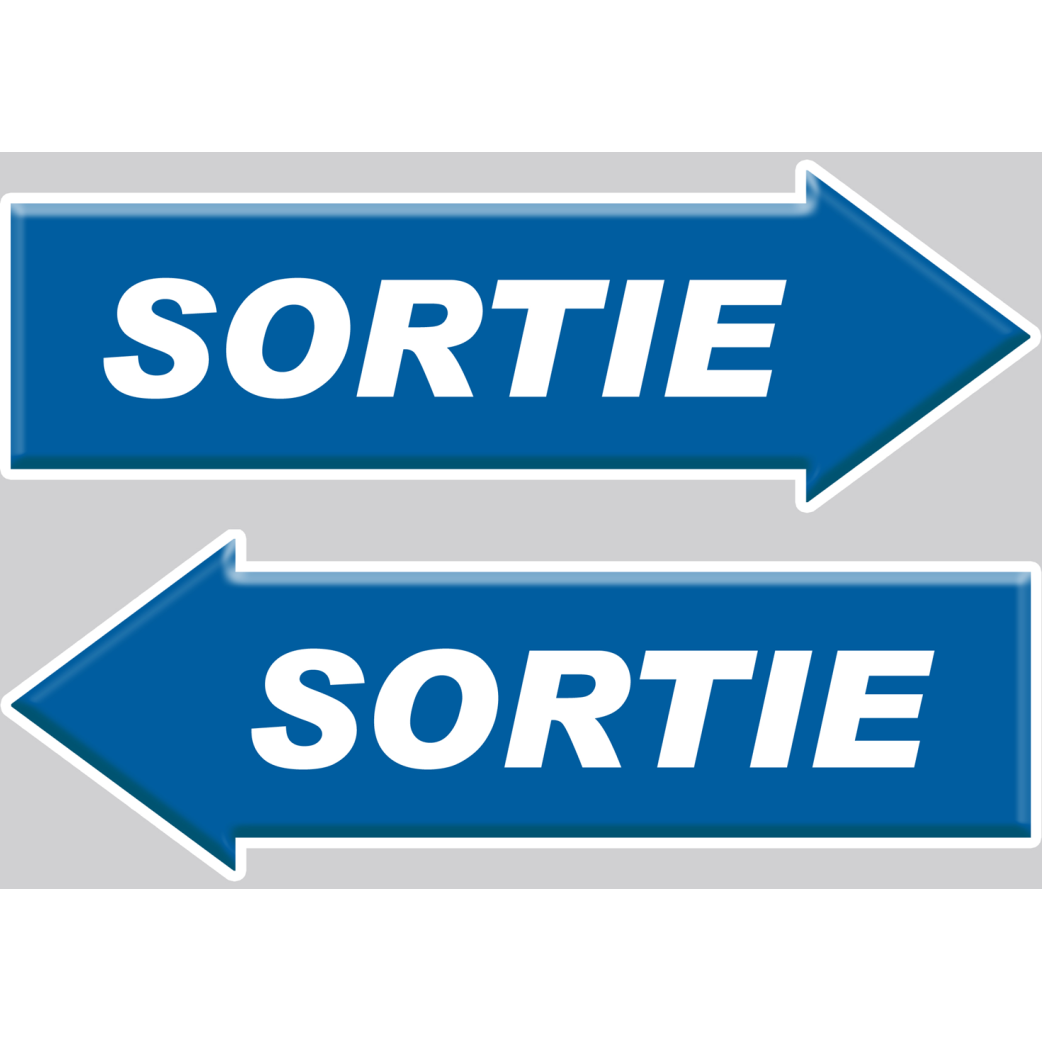 Sortie forme de flèche (2fois 21x7.2cm) - Sticker / autocollant