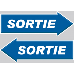 Sortie forme de flèche (2fois 21x7.2cm) - Sticker / autocollant